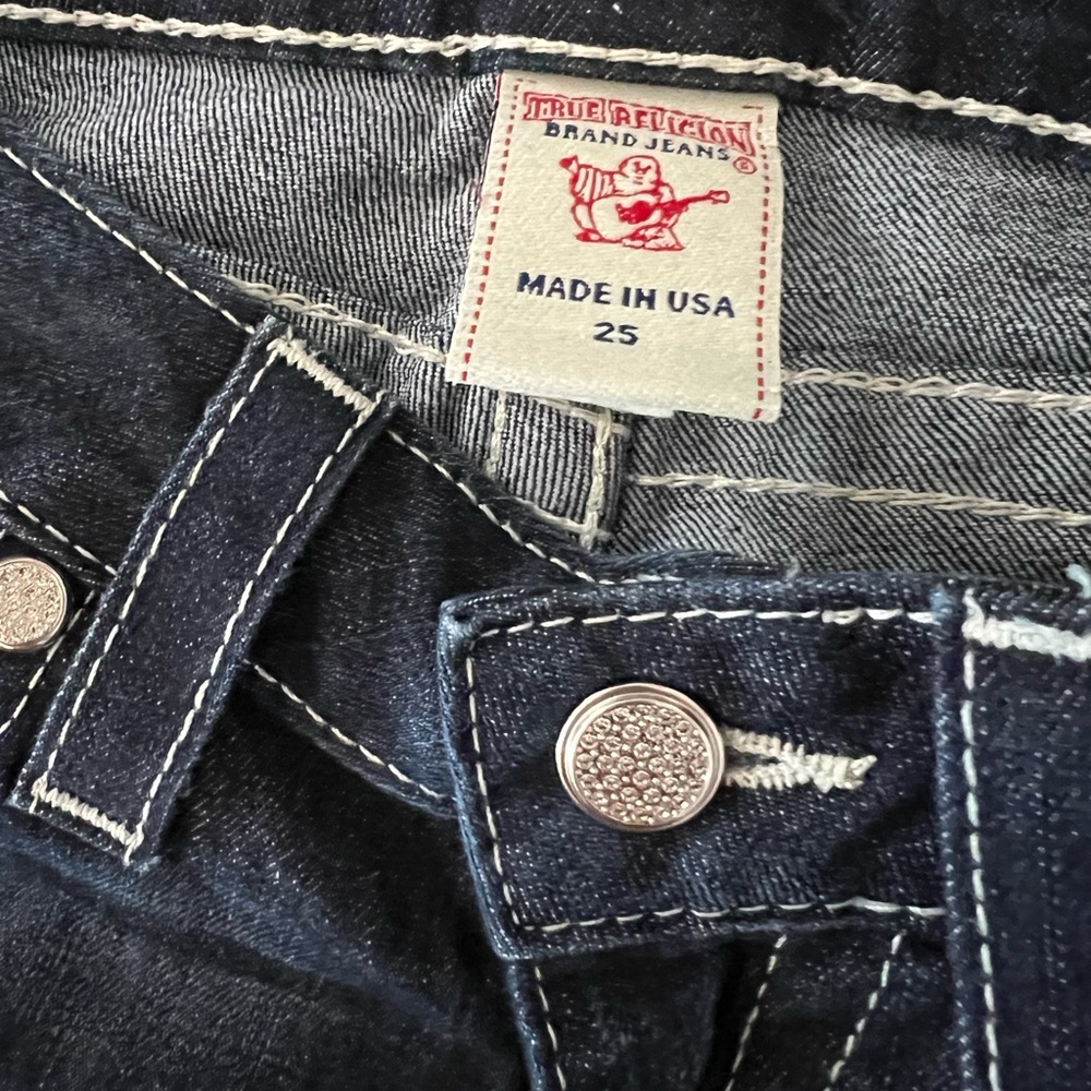 True Religion Billy Disco Crystal Button Bootcut Jeans – Size 25 - Picture 14 of 14